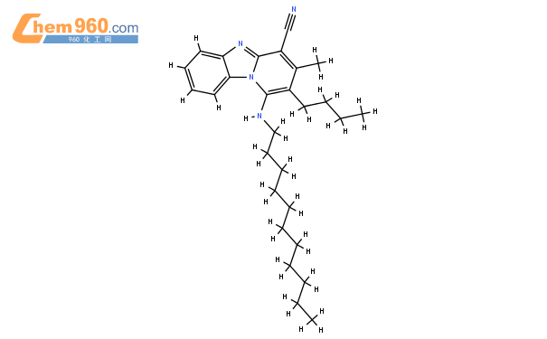2-Butyl-3-methyl-1-(undecylamino)pyrido[1,2-a]benzimidazole-4-carbonitrile結構式