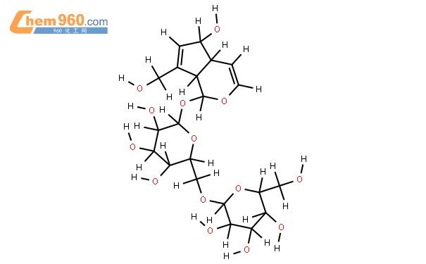 aucubigenin-1-O-beta-gentiobioside結構式