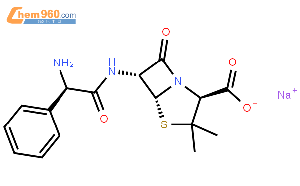 氨芐西林鈉結構式