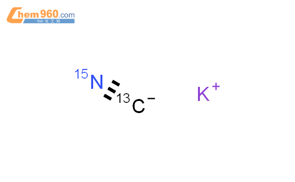 氰化钾-13c,15n结构式