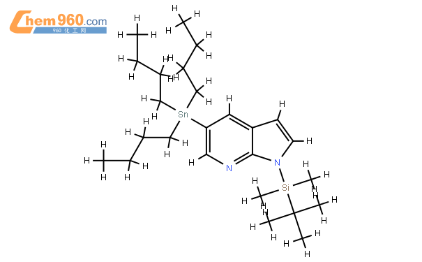 1-叔丁基二甲基-5-三丁基錫吡咯[2,3,b]并吡啶結構式圖片|754214-65-8結構式圖片