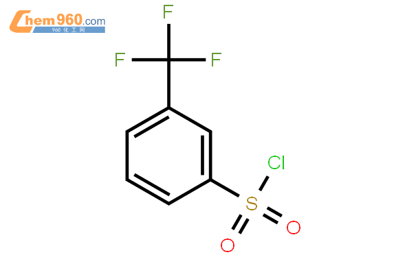 3-(三氟甲基)苯-1-磺酰氯結構式