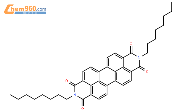 n,n-二辛基-3,4,9,10-苝二甲酰亚胺结构式