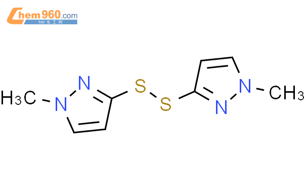 1,2-雙(1-甲基-1H-吡唑-3-基)二硫化物結構式