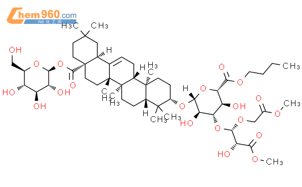Achyranthoside C butyl dimethyl ester結構式