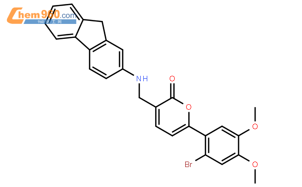 2h-pyran-2-one,6-(2-bromo-4,5-dimethoxyphenyl)-3-[(9h-fluoren-2