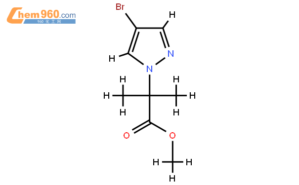 Methyl 2-(4-bromo-1h-pyrazol-1-yl)-2-methylpropanoate結構式