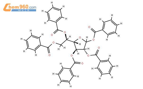 1,2,3,5,6-Penta-o-benzoyl-d-galactofuranose結構式