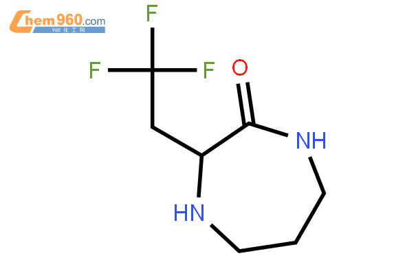 3(2,2,2-三氟乙基-1,4-二氮杂环庚烷-2-酮结构式