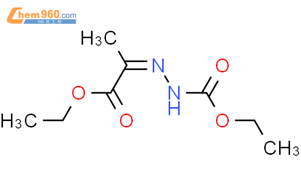 乙基(2-乙氧-1-甲基-2-氧代亞乙烯)肼羧酸乙酯結構式
