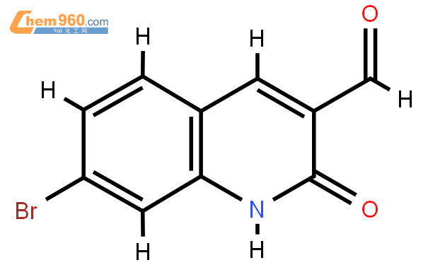 7-bromo-2-oxo-1,2-dihydroquinoline-3-carbaldehyde結構式