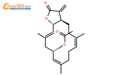 Cyclotetradeca[b]furan-2(3H)-one,12-(acetyloxy)-3a,4,5,8,9,12,13,15a-octahydro-6,10,14-trimethyl-3-methylene-,(3aR,6E,10E,12S,14E,15aS)-结构式图片|104992-94-1结构式图片