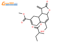 Cyclodeca[b]furan-6-carboxylicacid,2,3,3a,4,5,8,9,11a-octahydro-10-(hydroxymethyl)-3-methylene-4-(2-methyl-1-oxobutoxy)-2-oxo-,methyl ester (9CI)结构式图片|110065-77-5结构式图片