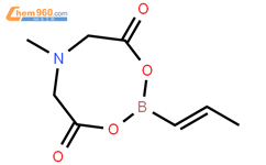 6-methyl-2-[(E)-prop-1-enyl]-1,3,6,2-dioxazaborocane-4,8-dione结构式图片|1104637-46-8结构式图片