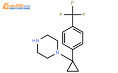 1-(1-(4-(三氟甲基)苯基)环丙基)哌嗪结构式图片|1245649-95-9结构式