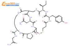 Oxytocin,1-(3-mercaptopropanoic acid)-4-L-glutamic acid-8-L-lysine-, cyclic (4&reg结构式图片|125666-62-8结构式图片