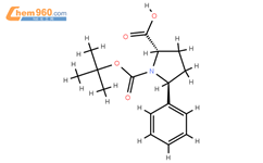 (2S,5S)-1-tert-Butoxycarbonyl-5-phenyl-pyrrolidine-2-carboxylic acid结构式图片|1393921-01-1结构式图片