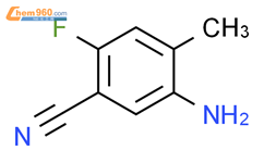 5-氨基-2-氟-4-甲基苯腈結構式