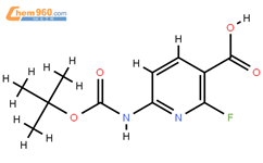 6-((tert-Butoxycarbonyl)amino)-2-fluoronicotinic acid结构式图片|1445962-38-8结构式图片