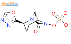 硫酸单[(1R,2S,5R)-2-(1,3,4-恶二唑-2-基)-7-氧代-1,6-二氮杂双环[3.2.1]辛-6-基]酯 离子(1- )结构式图片|1463522-20-4结构式图片