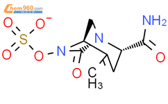 硫酸 单酸[(1R,2S,5R)-2-(氨基羰基)-4-甲基-7-氧代-1,6-二氮杂双环[3.2.1]辛-3-烯-6-基]酯 离子 （1-）结构式图片|1467157-53-4结构式图片