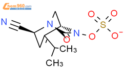 硫酸单[(1R,2S,5R)-2-氰基- 4-(1-甲基乙基)-7-氧代-1,6 -二氮杂双环[3.2.1]辛-3-烯-6-基]酯 离子(1-)结构式图片|1467157-87-4结构式图片