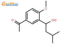1-(3-(1-Hydroxy-3-methylbutyl)-4-methoxyphenyl)ethan-1-one结构式图片|148044-44-4结构式图片