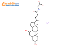 甘氨鹅脱氧胆酸钠结构式图片|16564-43-5结构式图片