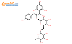 山柰酚-3-O-芸香糖苷结构式图片|17650-84-9结构式图片