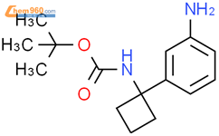 [1-​(3-​氨基苯基)​环丁基]​-​氨基甲酸-1,1-​二甲基乙酯结构式图片|180146-52-5结构式图片