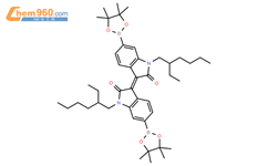 6-双(4,4,5,5-四甲基-1,3,2-二硼酸酯基-2-基-异靛蓝结构式图片
