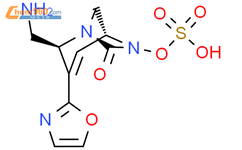 (1R,2S,5R)-2-(氨基甲基)-3-(2-恶唑基)-6-(磺氧基)-1,6-二氮杂双环[3.2.1]辛-3-烯-7-酮结构式图片|2020075-22-1结构式图片