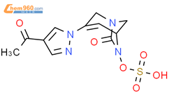 硫酸 单[3-(4-乙酰基- 1H-吡唑- 1-基)-7-氧代-1,6-二氮双环[3.2.1]辛-3-烯- 6-基]酯结构式图片|2217674-81-0结构式图片