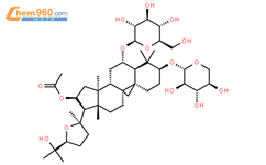 b-D-Glucopyranoside, (3b,6a,16b,20R,24S)-16-(acetyloxy)-20,24-epoxy-25-hydroxy-3-(b-D-xylopyranosyloxy)-9,19-cyclolanostan-6-yl(9CI)结构式图片|223924-10-5结构式图片
