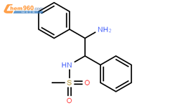 (1s,2s-n-甲烷磺酰-1,2-二苯乙烷双氨结构式