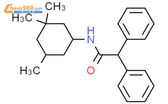 2,2-二苯基-N-(3,3,5-三甲基环己基)乙酰胺结构式图片|329919-84-8结构式图片