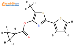 5-Methyl-2-(2-thienyl)-1,3-thiazol-4-yl cyclopropanecarboxylate结构式图片|338399-05-6结构式图片
