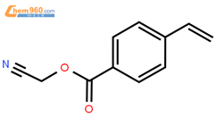 对乙烯基苯甲酸氰甲基酯结构式图片|34202-50-1结构式图片