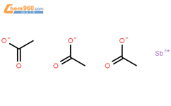 醋酸锑结构式图片|3643-76-3结构式图片