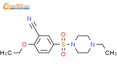 2-乙氧基-5-((4-乙基哌嗪-1-基)磺酰基)苄腈结构式图片|383427-92-7结构式图片