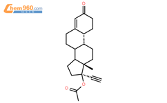 醋酸炔诺酮结构式图片|51-98-9结构式图片