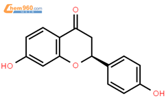 甘草素/甘草醇/甘草黄酮配质/4′,7-二羟基黄烷酮（左旋）结构式图片|578-86-9结构式图片