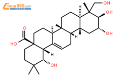 2α,19α,23-三羟基齐墩果酸结构式图片|58880-25-4结构式图片
