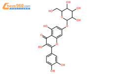 槲皮素-7-o-葡萄糖苷结构式图片|491-50-9结构式图片