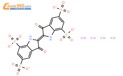 靛蓝四磺酸钾结构式