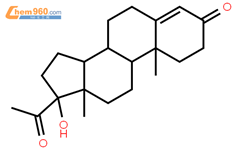 羟孕酮结构式图片|68-96-2结构式图片