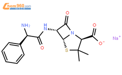 氨苄西林钠结构式图片|69-52-3结构式图片