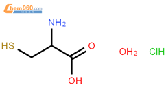 L-半胱氨酸盐酸盐一水物结构式图片|7048-04-6结构式图片