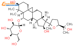 高活性黄芪甲苷(环黄芪醇葡萄糖苷)结构式图片|86764-12-7结构式图片