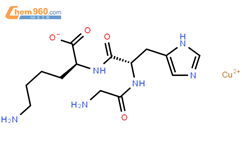 三肽-1铜；[N2-(N-甘氨酰-L-组氨酰)-L-赖氨酸]铜结构式图片|89030-95-5结构式图片